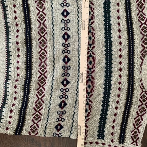 Vintage LL BEAN Mens Size Large Tall Fair Isle Nordic Wool  Made in USA - Picture 6 of 6